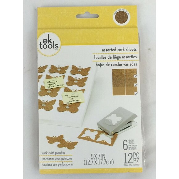 Lot of 3 EK Tools Assorted CORK SHEETS  - 12 Pc Per Package - Picture 4 of 6